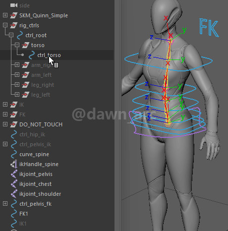 [Maya]Rigging 10 - Spine IK